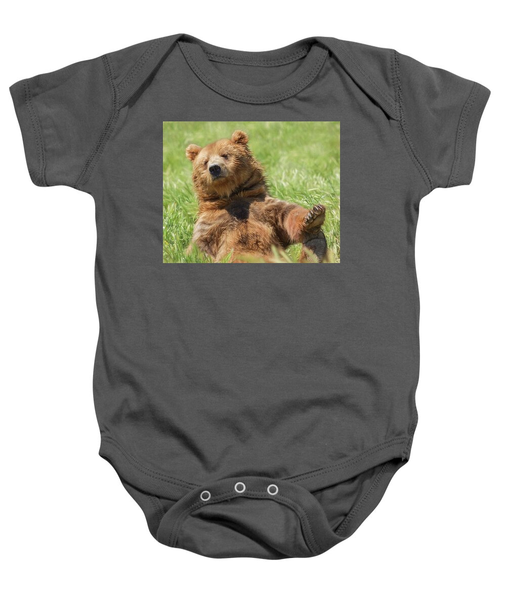 Boo Boo Bear Baby Onesie featuring the photograph Boo Boo Bear by Wes and Dotty Weber