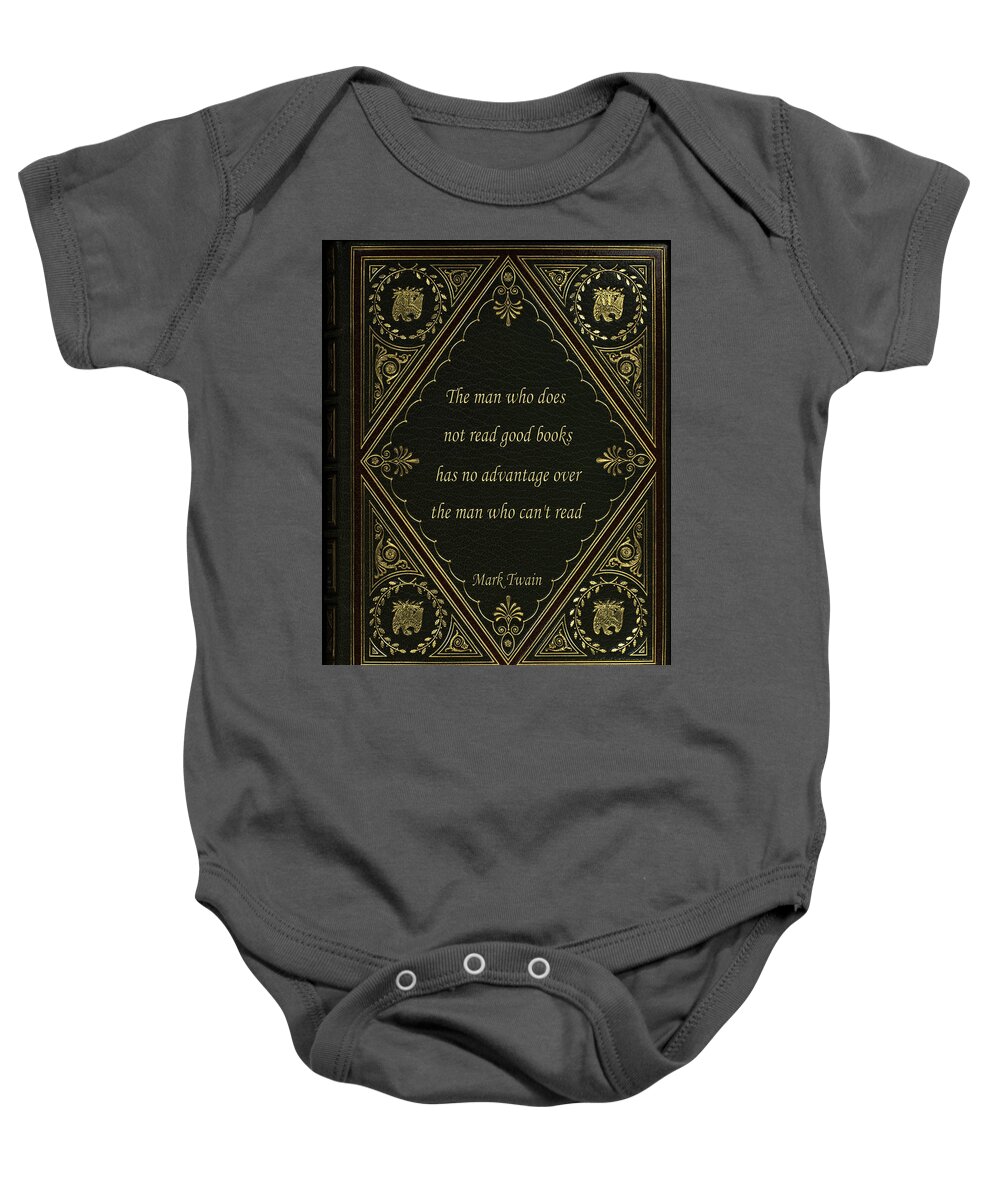 Books Baby Onesie featuring the photograph Book Quote 9 by Andrew Fare