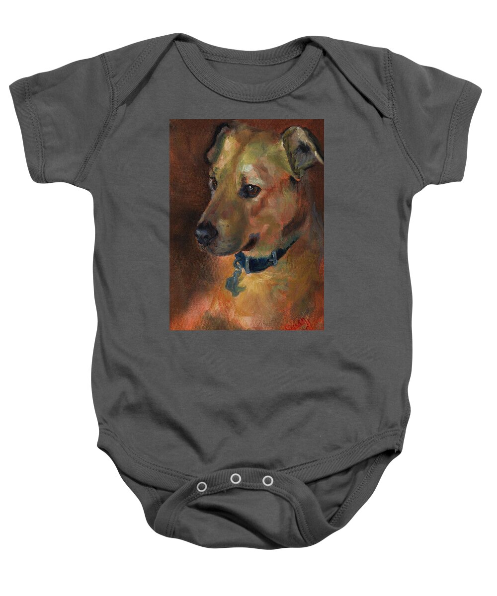 Oil Painting Baby Onesie featuring the painting Boone by Susan Hensel