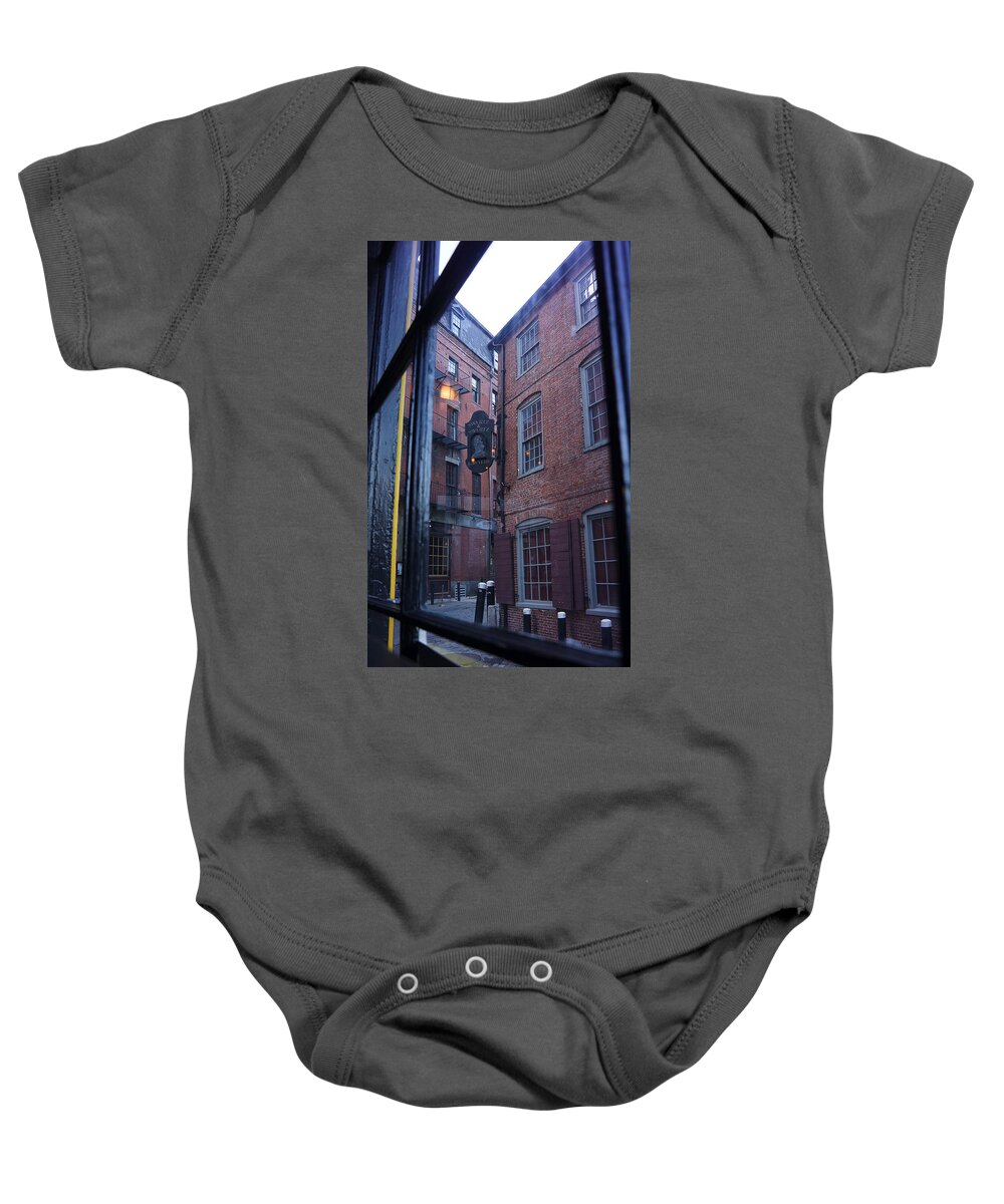 Brick Baby Onesie featuring the photograph Boston Streets by Brooke Bowdren