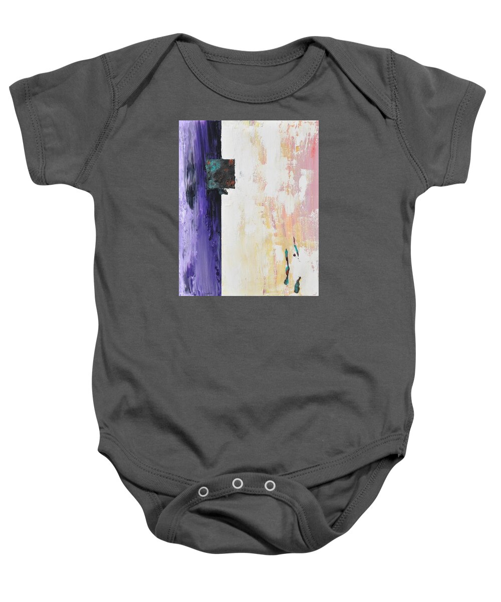 Abstract Baby Onesie featuring the painting Break of Dawn by Eduard Meinema