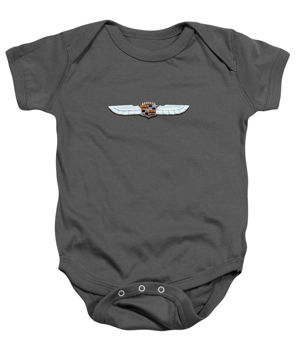 Cadillac Baby Onesie featuring the digital art Caddy Wings by Douglas Pittman