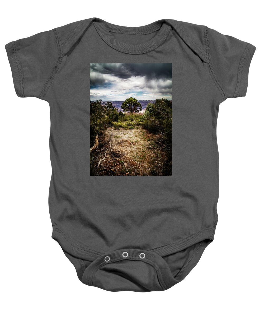 Arizona Baby Onesie featuring the photograph Canyon Sentinel by Jason Roberts