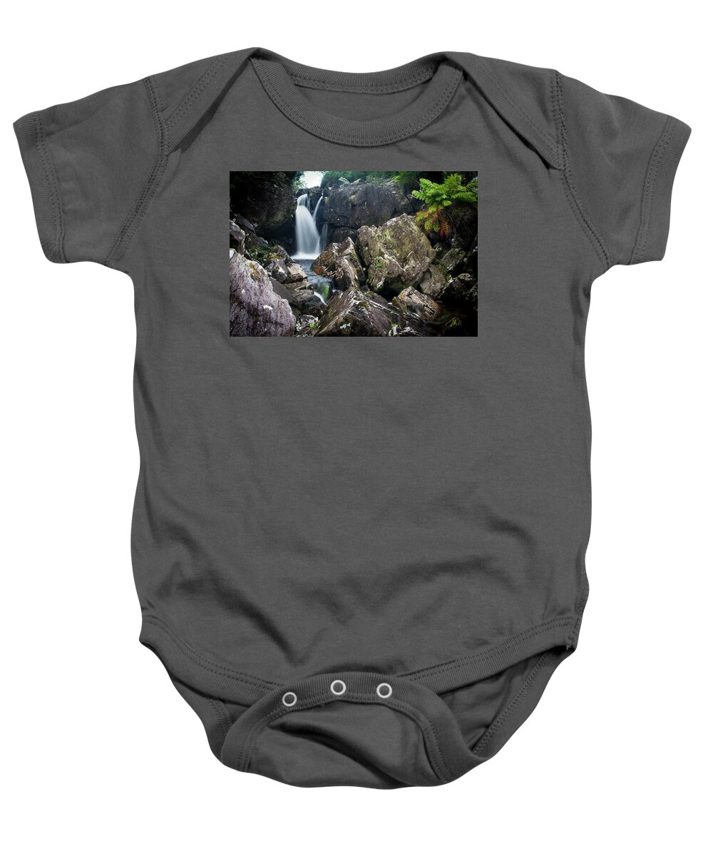 Waterfall Baby Onesie featuring the photograph Cappagh Valley Waterfall 1 by Mark Callanan