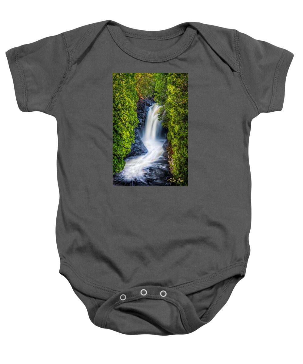 Flowing Baby Onesie featuring the photograph Cascade - lower falls by Rikk Flohr
