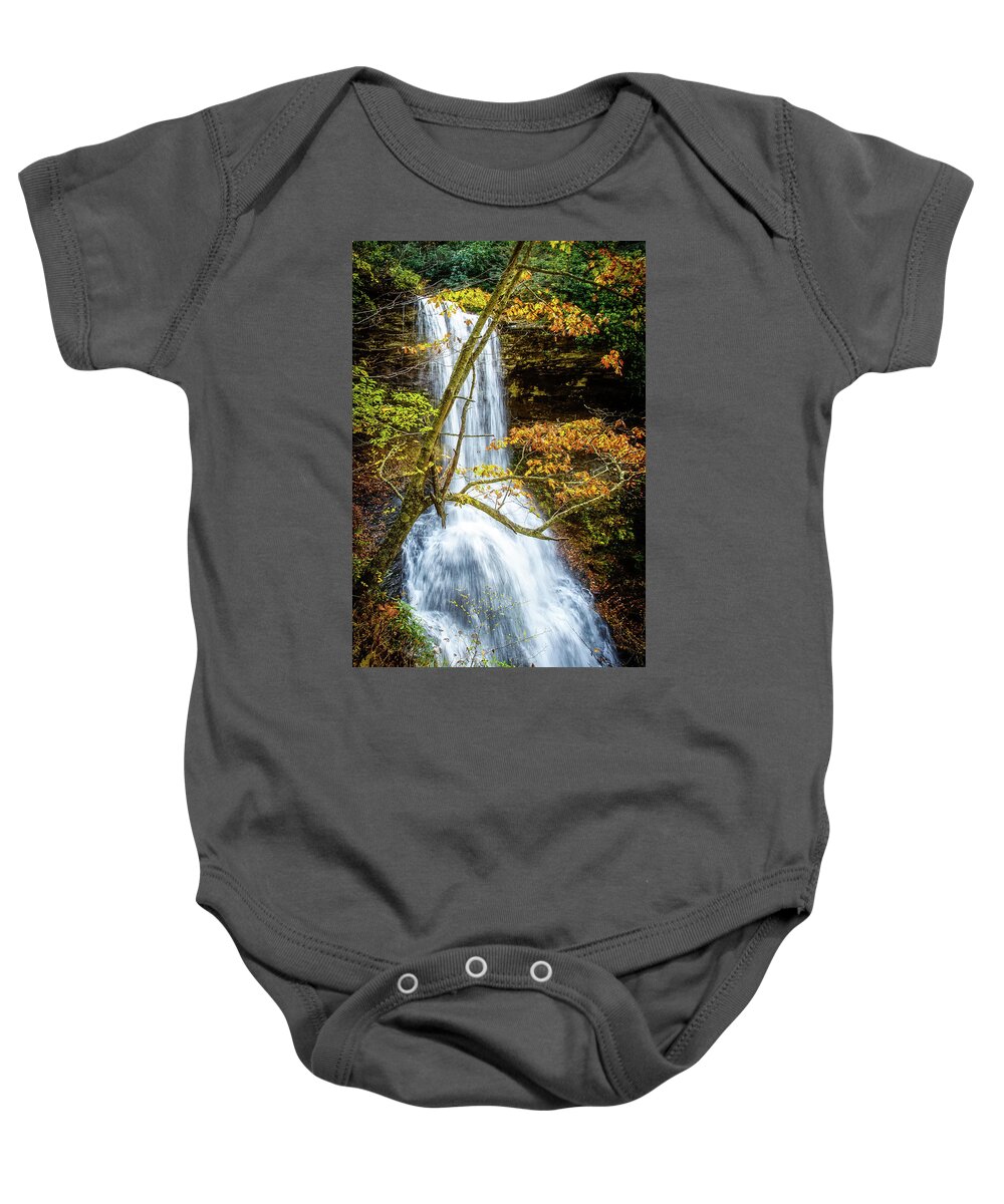 Landscape Baby Onesie featuring the photograph Cascades Deck View by Joe Shrader