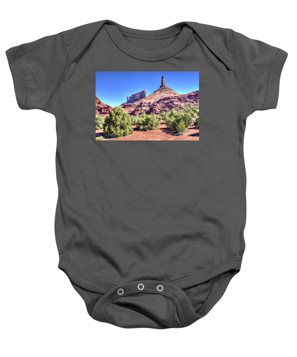Western Usa Baby Onesie featuring the photograph Castleton Tower by Alan Toepfer