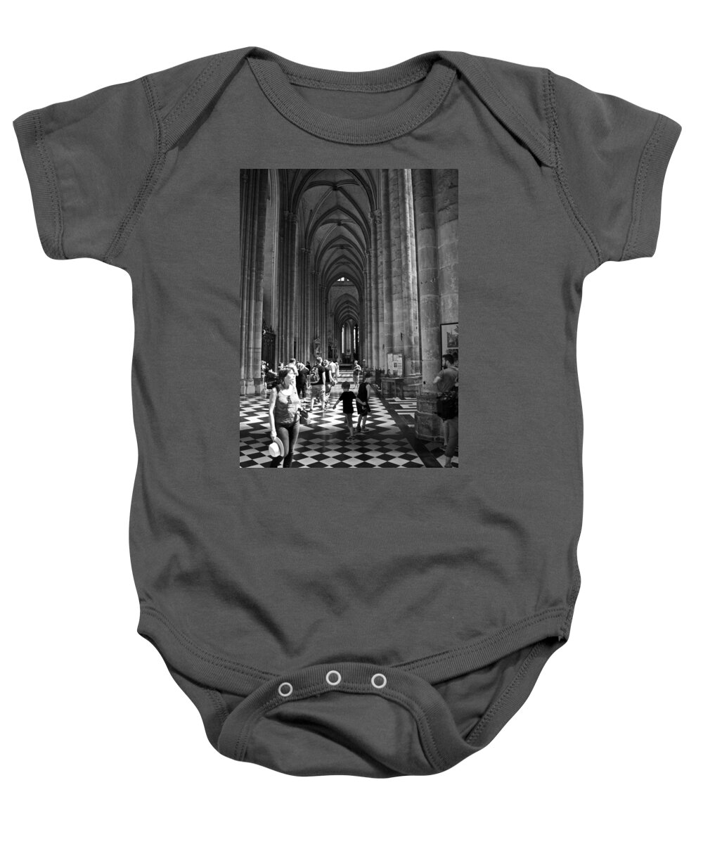 Cathedral Baby Onesie featuring the photograph Cathedral Visit by Eric Tressler