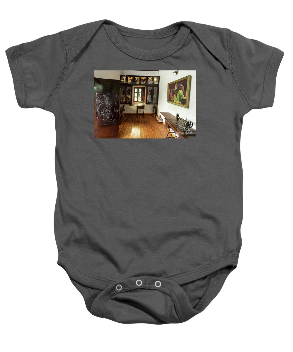 Cedella Booker Baby Onesie featuring the photograph Cedella Booker's Room - Bob Marley Nine Mile Tour by David Oppenheimer