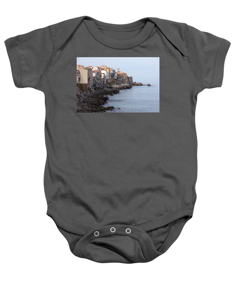 Cefalu Baby Onesie featuring the photograph Cefalu, Sicily Italy by Andy Myatt