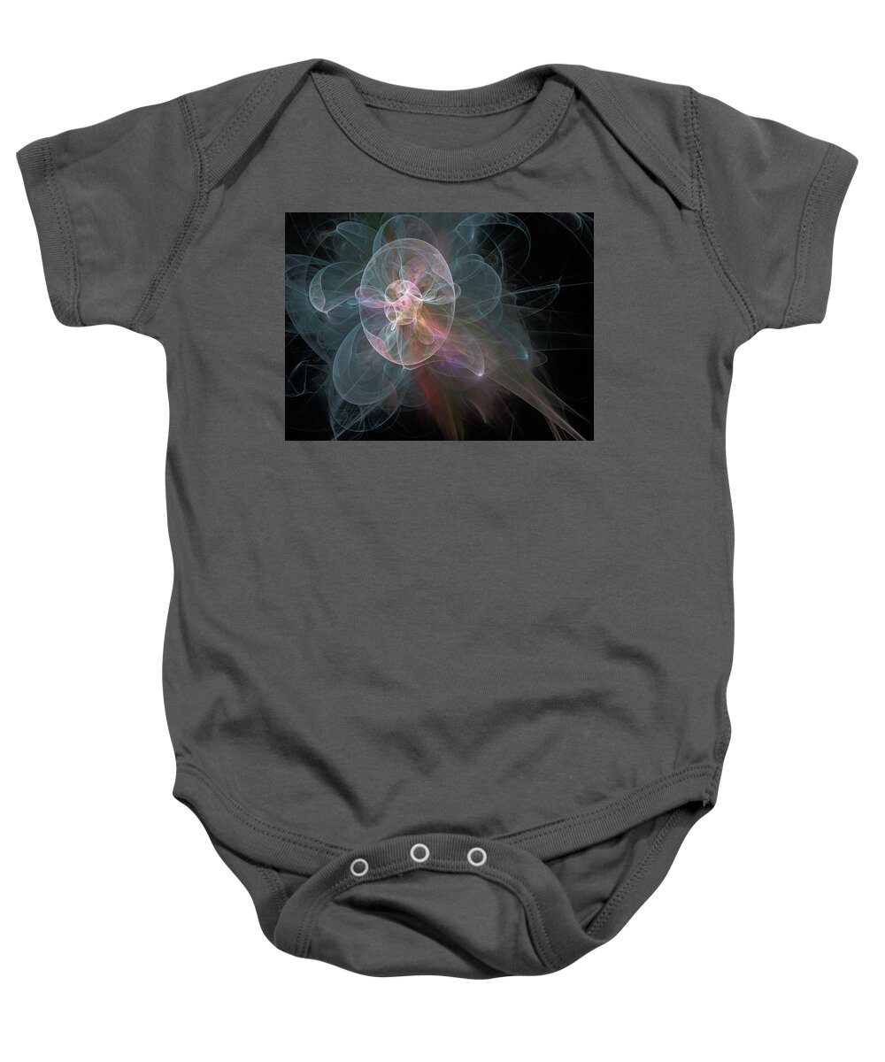 Abstract Baby Onesie featuring the photograph Celestial Jellyfish by Ronda Broatch