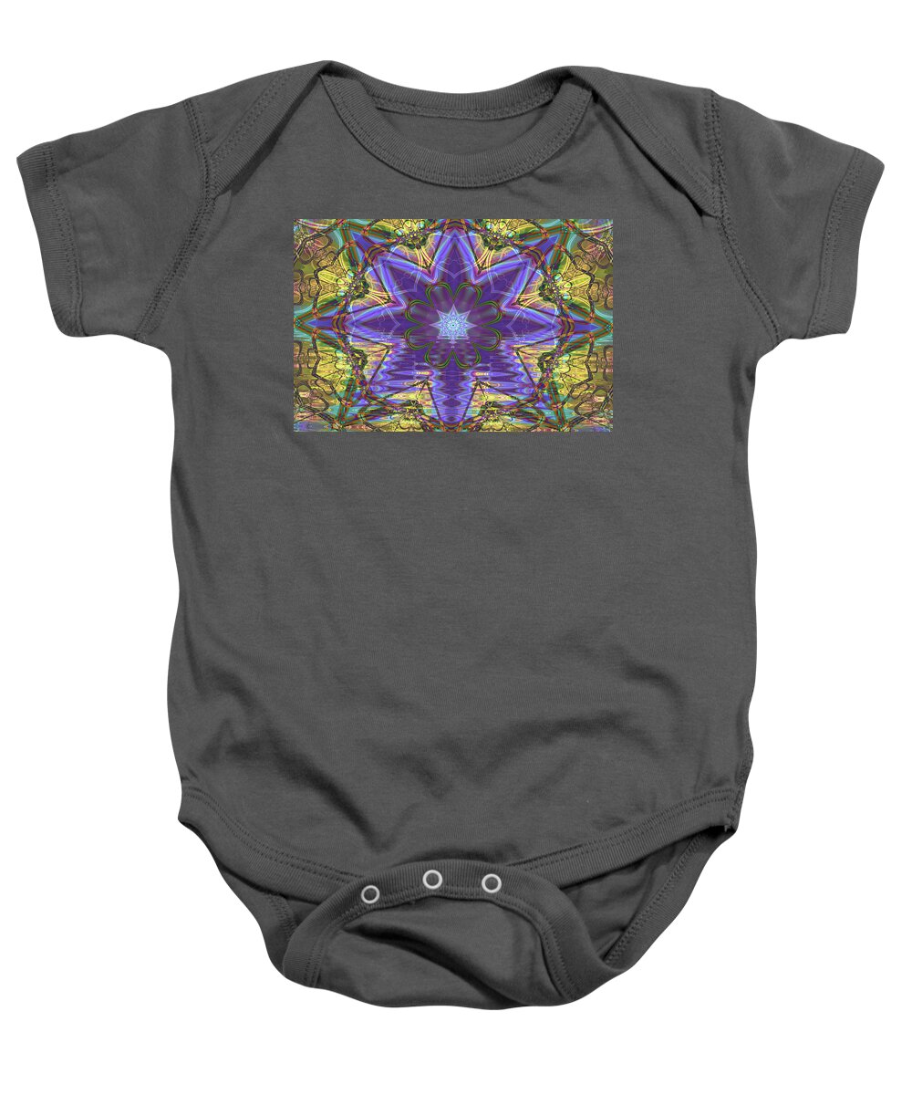 Abstract Baby Onesie featuring the digital art Celtic Knot by Frederic Durville