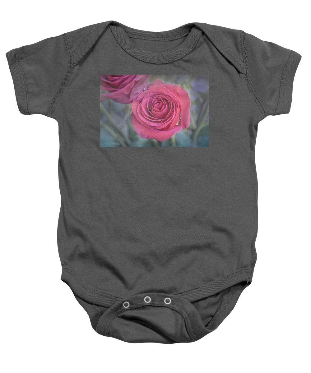 Rose Baby Onesie featuring the photograph Center of Attention by Louise Hill