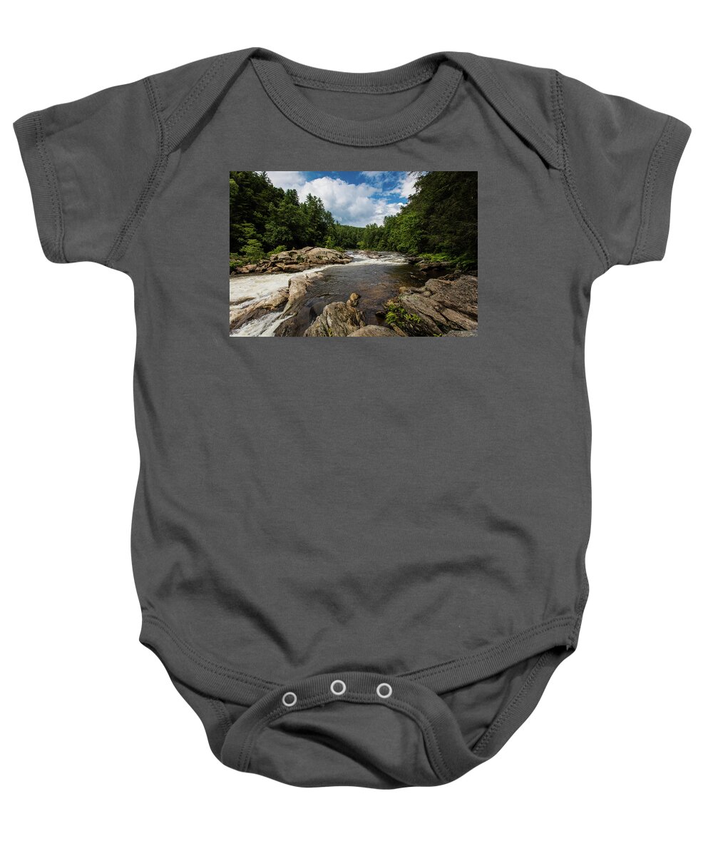 Chattooga Baby Onesie featuring the photograph Chattooga Bull Sluice by Sean Allen