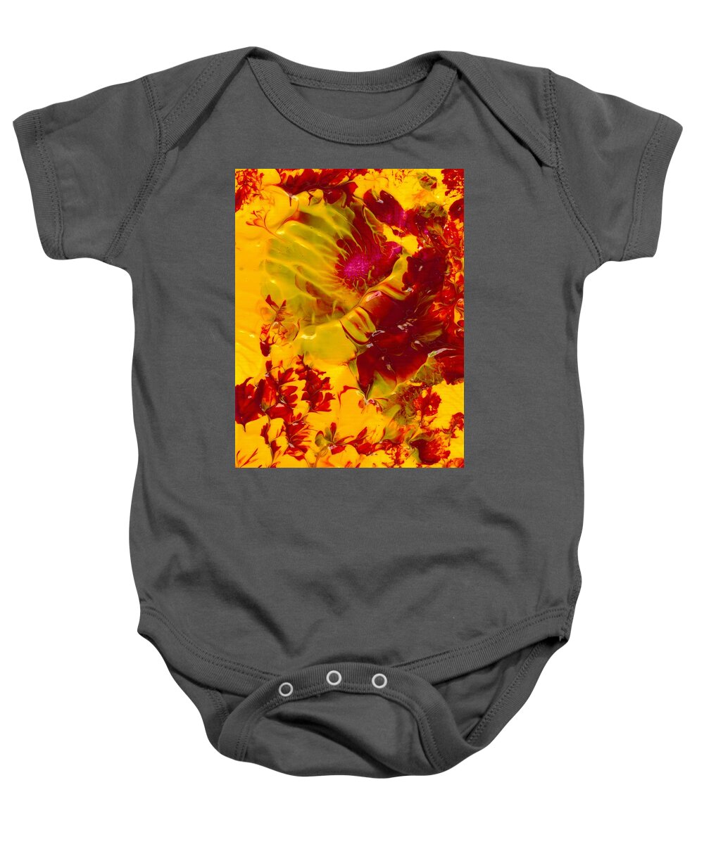 Cherry Baby Onesie featuring the painting Cherry Blossom by Nan Bilden
