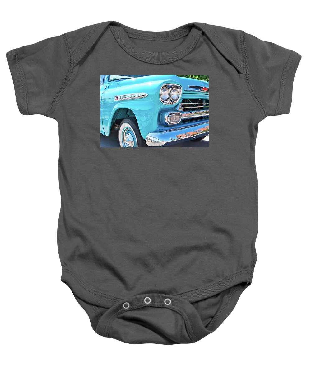 Burlington Baby Onesie featuring the photograph Chevrolet Apache Truck by Nick Mares