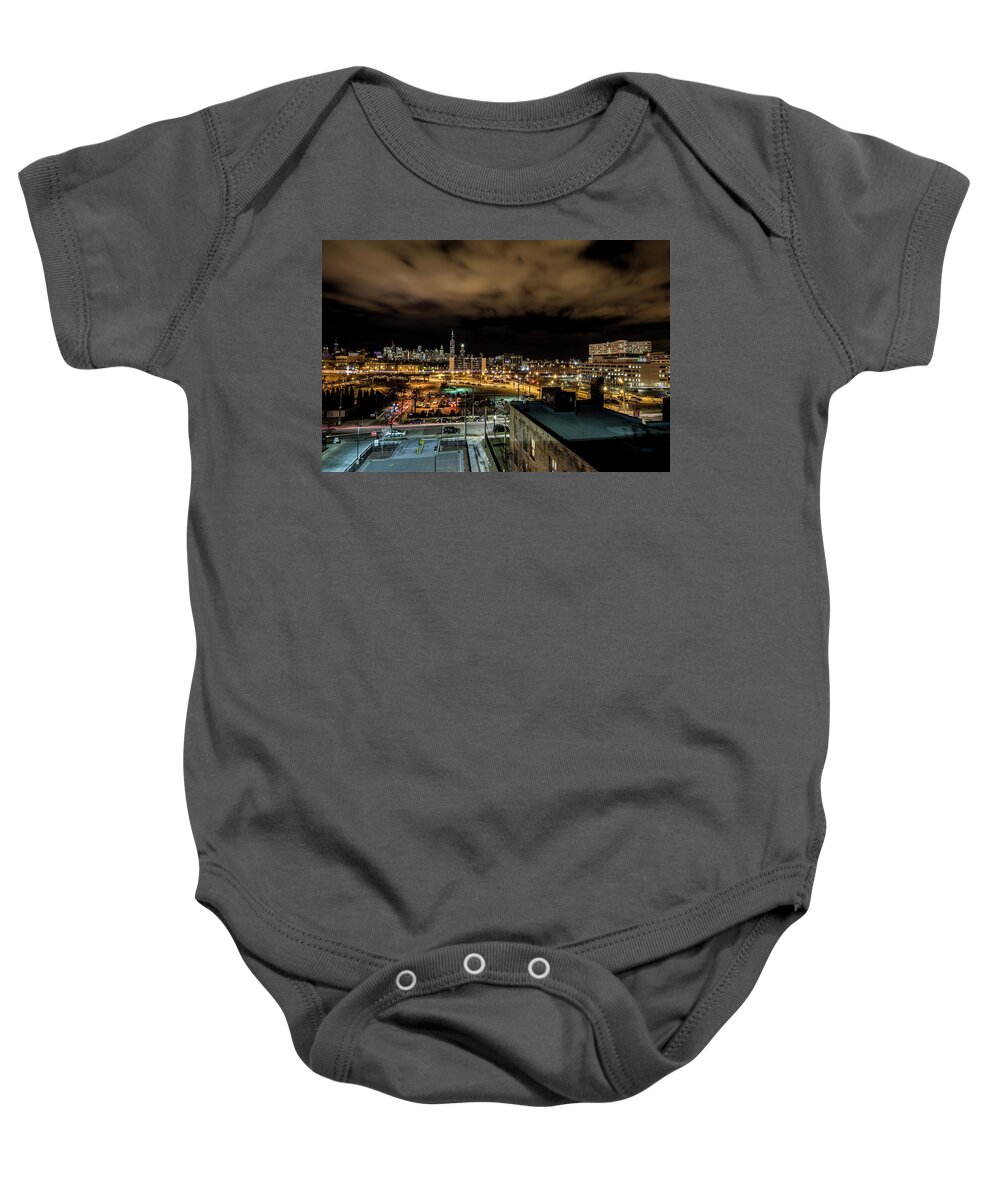 Chicago Baby Onesie featuring the photograph Chicago City and Skyline by Sven Brogren