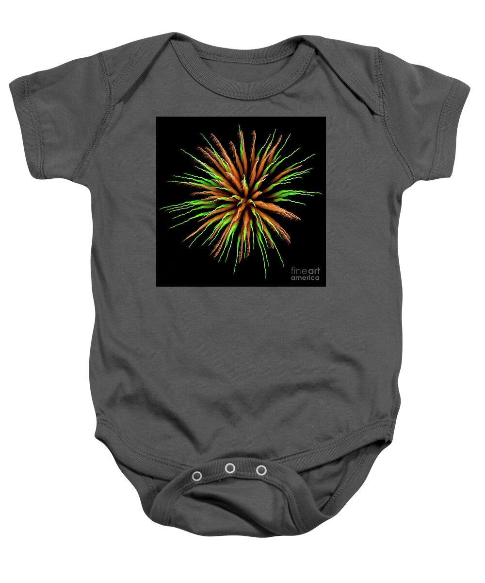 Fireworks Baby Onesie featuring the photograph Chihuly Starburst by Doug Sturgess