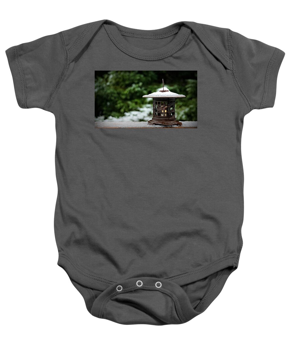 Outdoors Baby Onesie featuring the photograph Chinese Lantern by KATIE Vigil