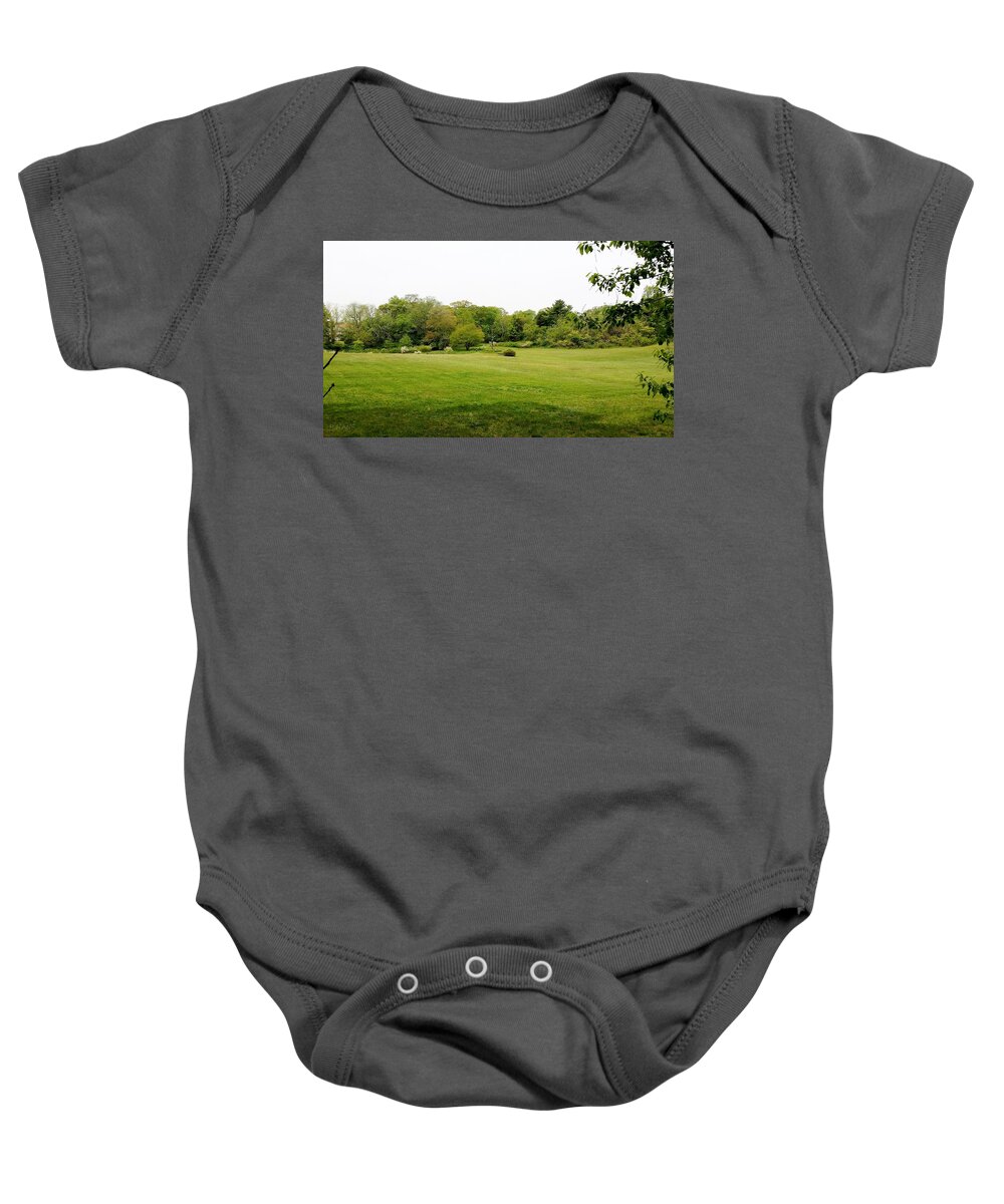 Almighty Baby Onesie featuring the photograph Christ In The Meadow by Rob Hans