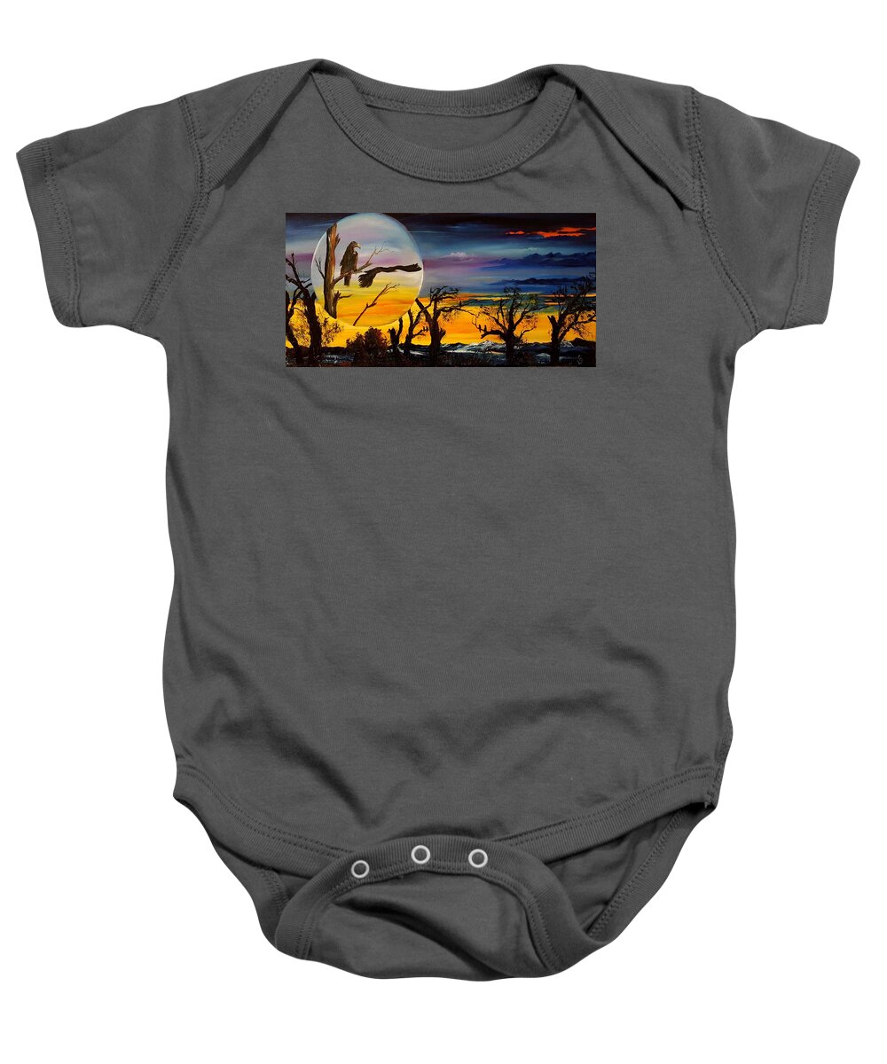 Eagles Baby Onesie featuring the painting Circle of Life    9 by Cheryl Nancy Ann Gordon