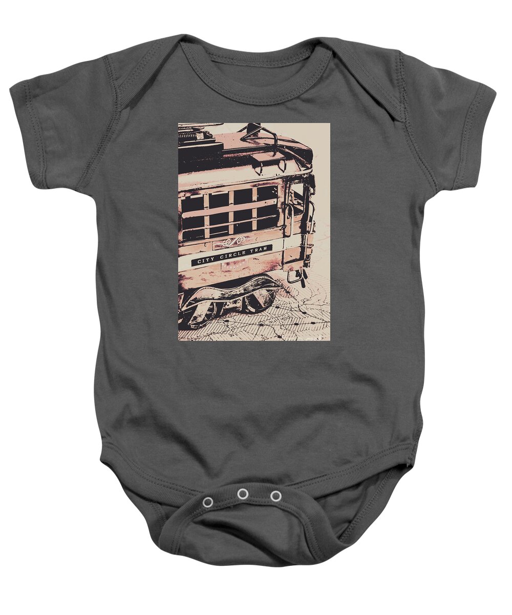 Urban Baby Onesie featuring the photograph City circle street artwork by Jorgo Photography