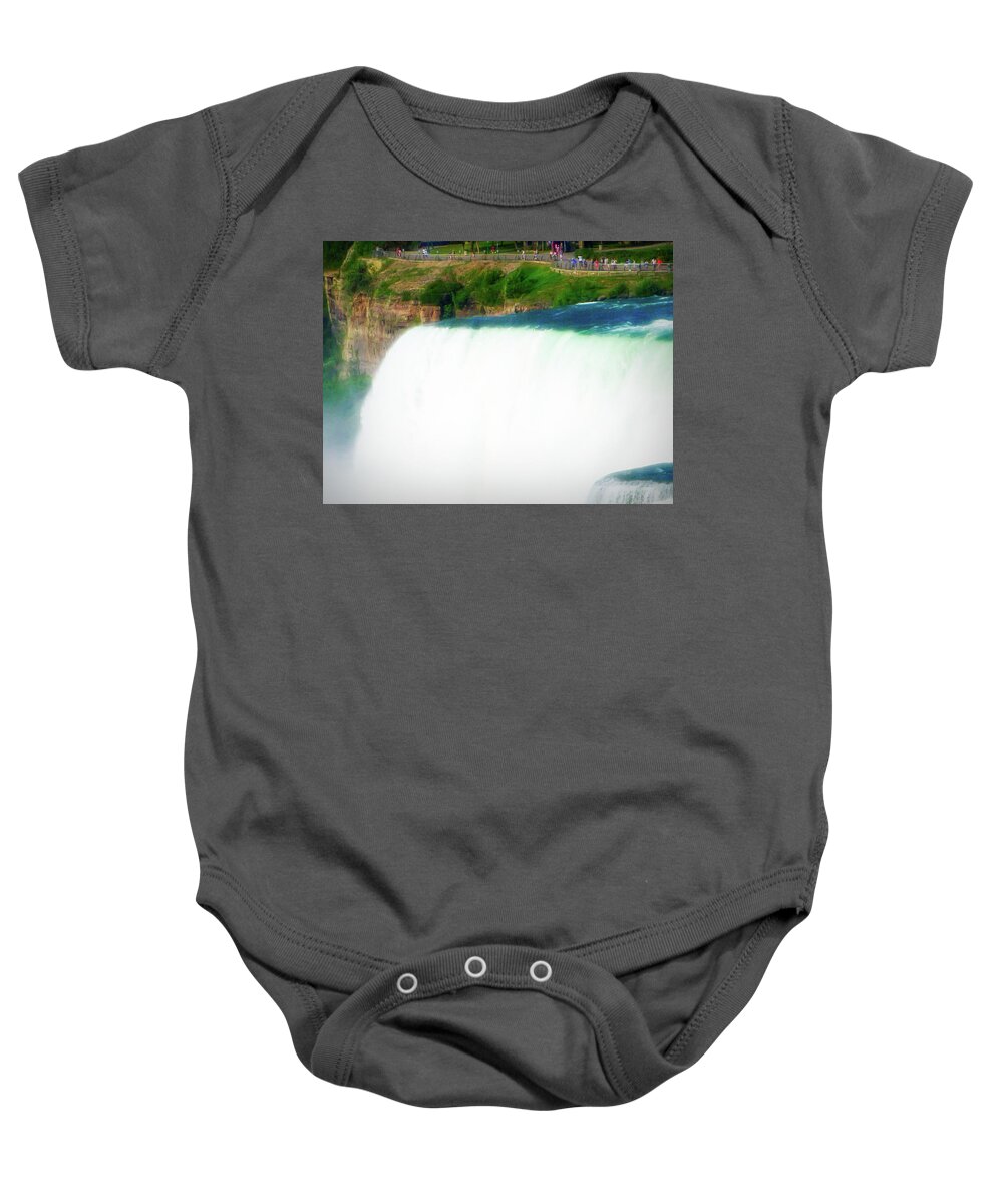 Niagara Falls Baby Onesie featuring the photograph City Flare Niagara Falls 5 by Aimee L Maher ALM GALLERY