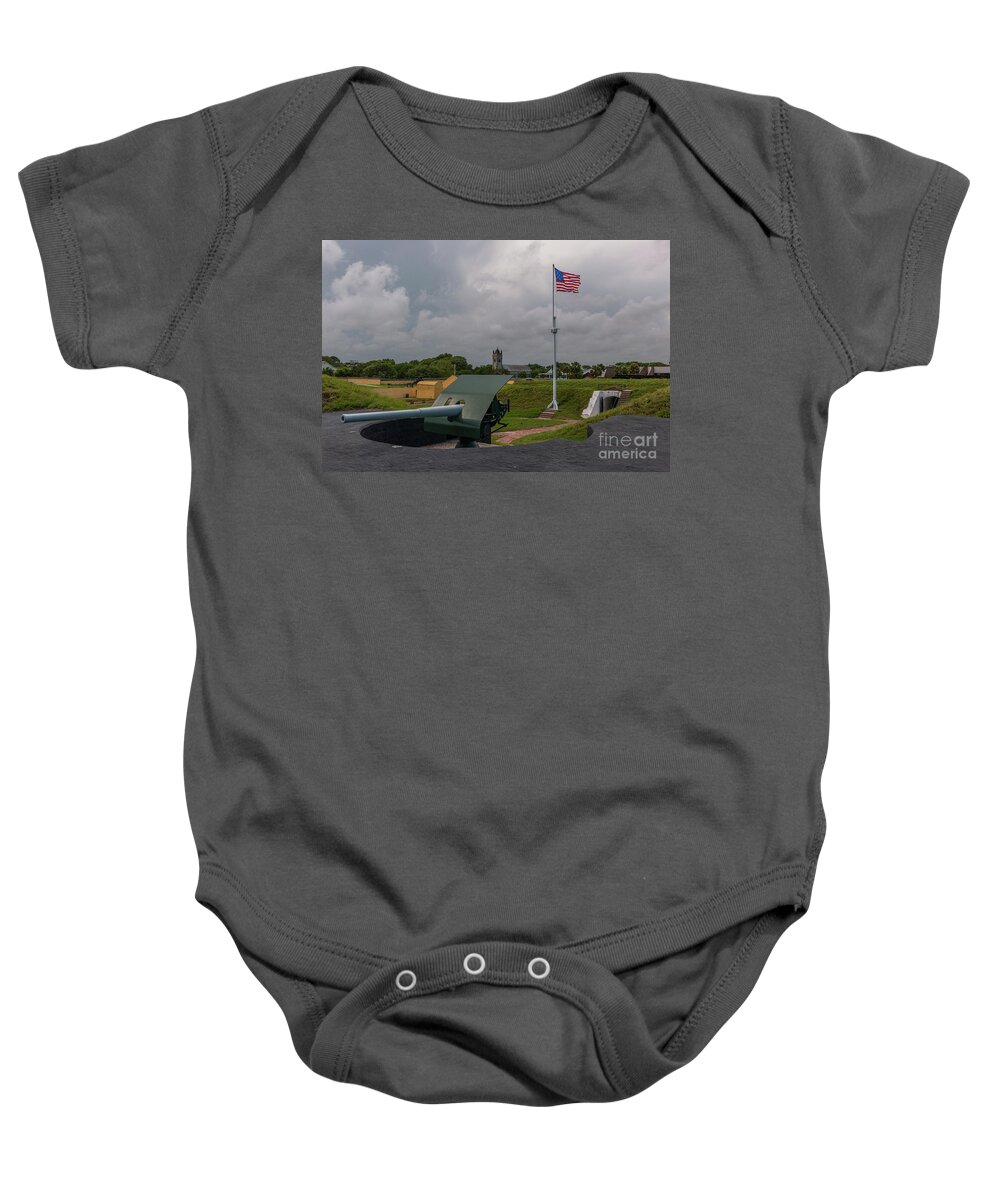 Fort Moultrie Baby Onesie featuring the photograph Civil War Battery by Dale Powell