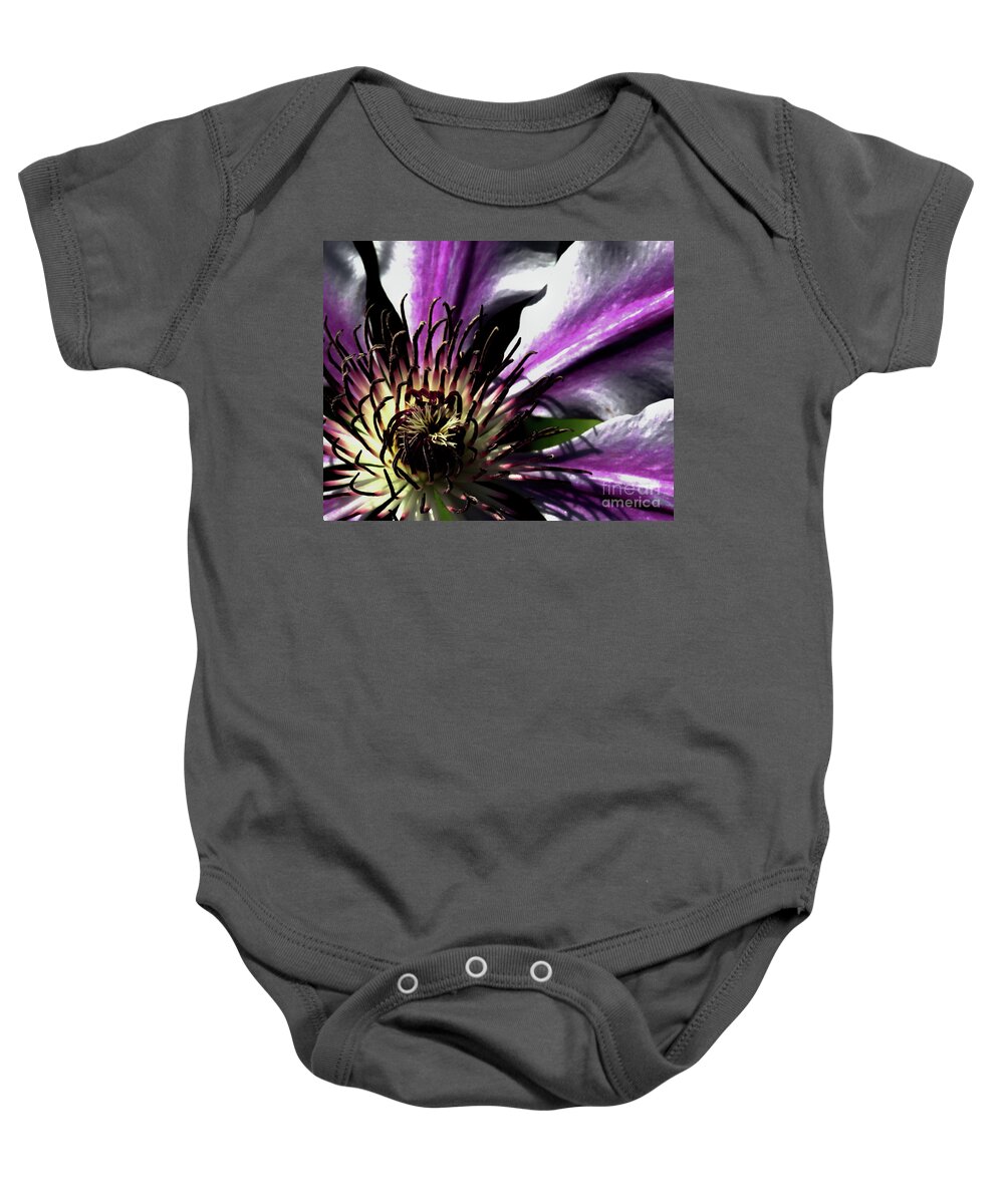 Macro Baby Onesie featuring the photograph Classy Nelly by Stephen Melia