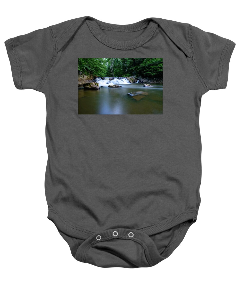 Chestnut Baby Onesie featuring the photograph Clear Creek by Michael Scott