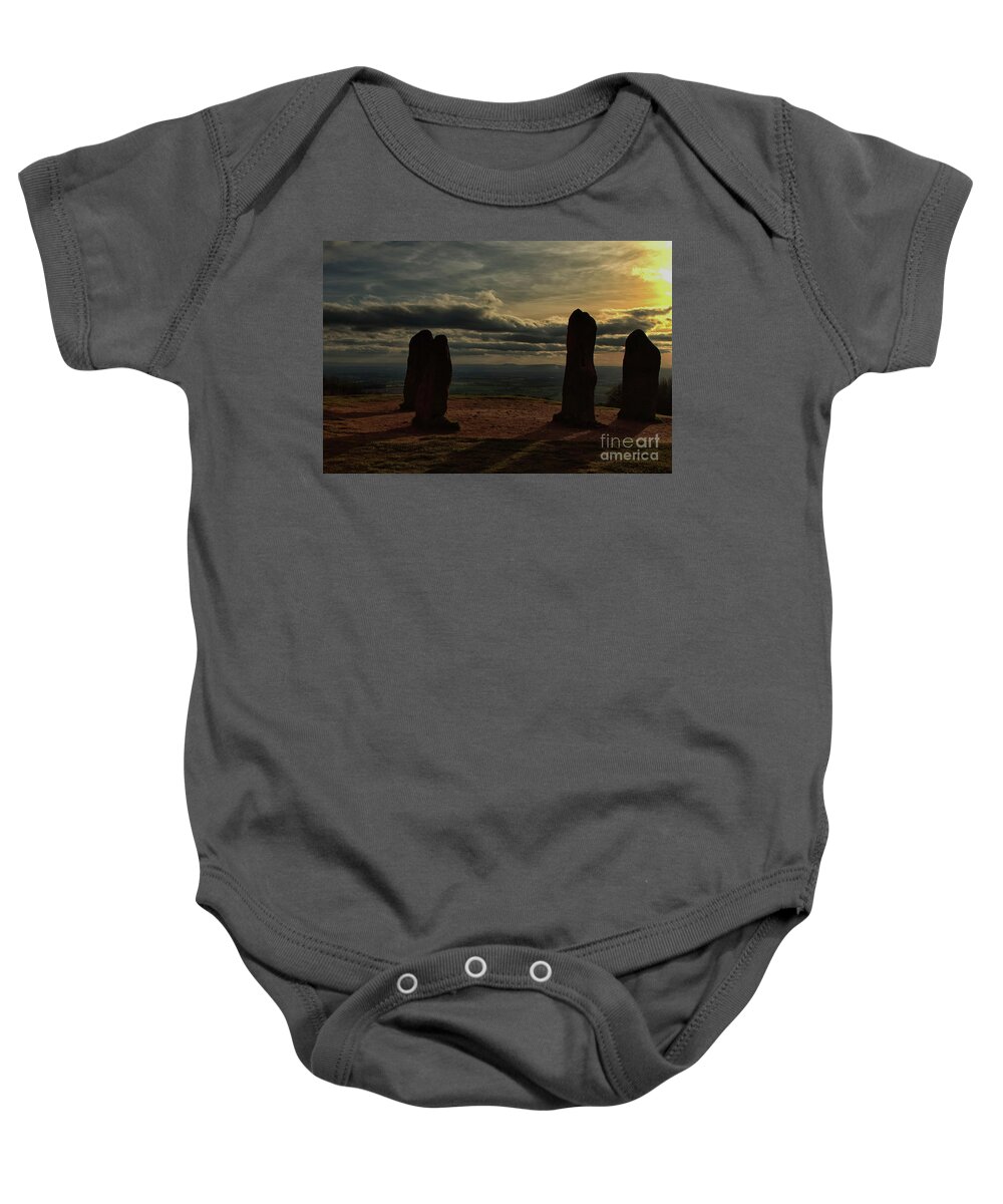 Monument Baby Onesie featuring the photograph Clent Hills Folly by Baggieoldboy