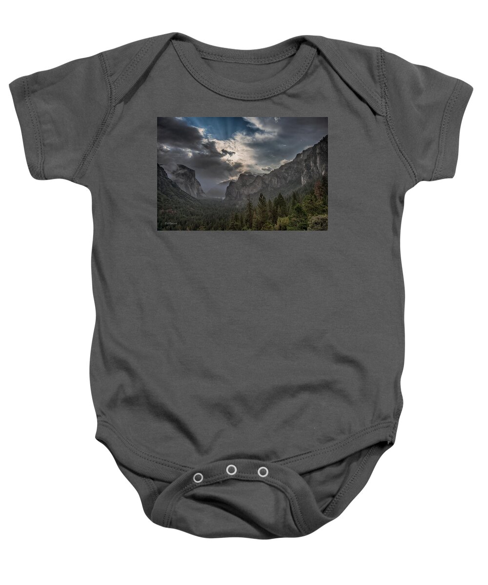 Bridal Veil Falls Baby Onesie featuring the photograph Clouds and Light by Bill Roberts