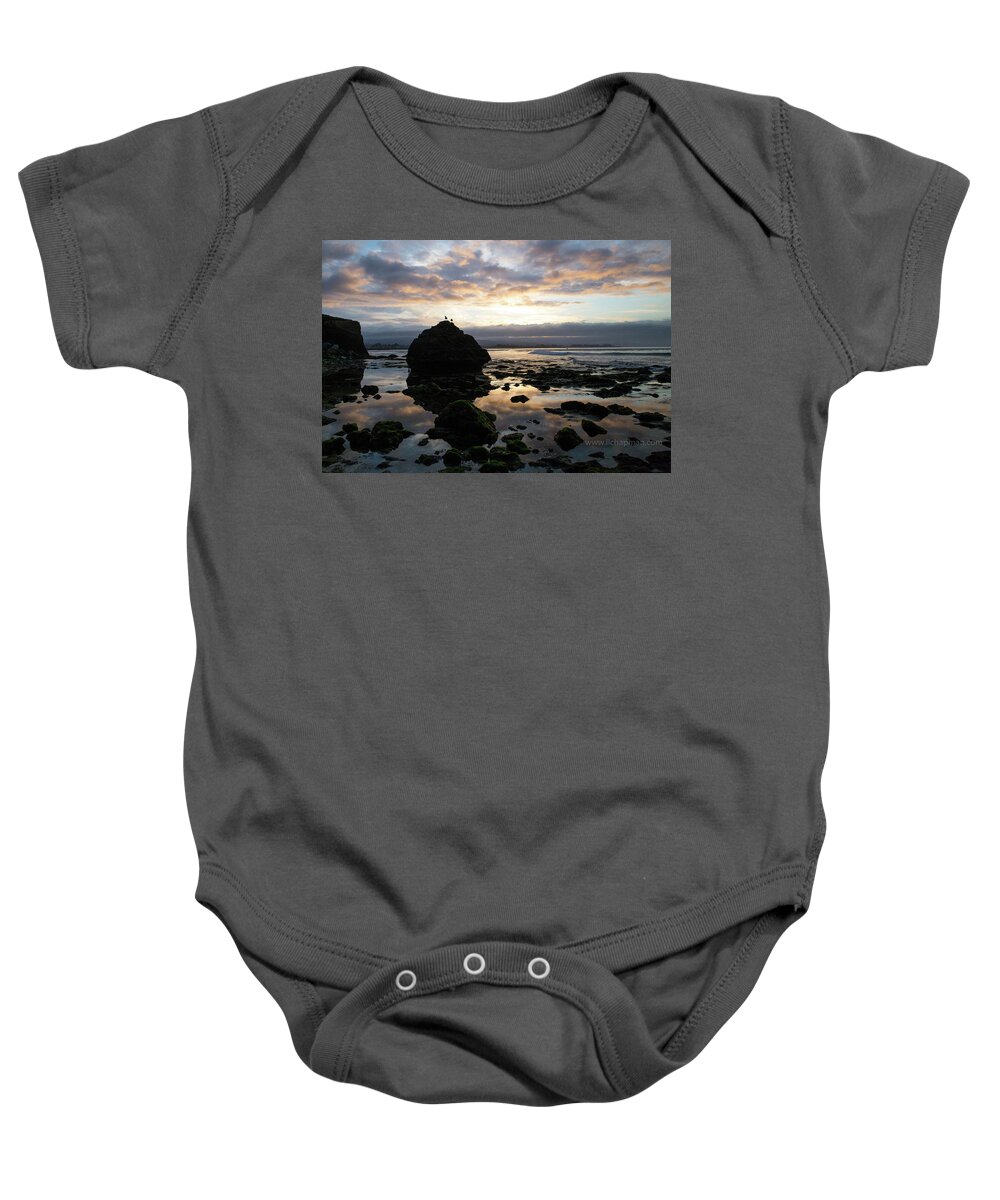 West Cliff Baby Onesie featuring the photograph Clouds in the sea by Lora Lee Chapman