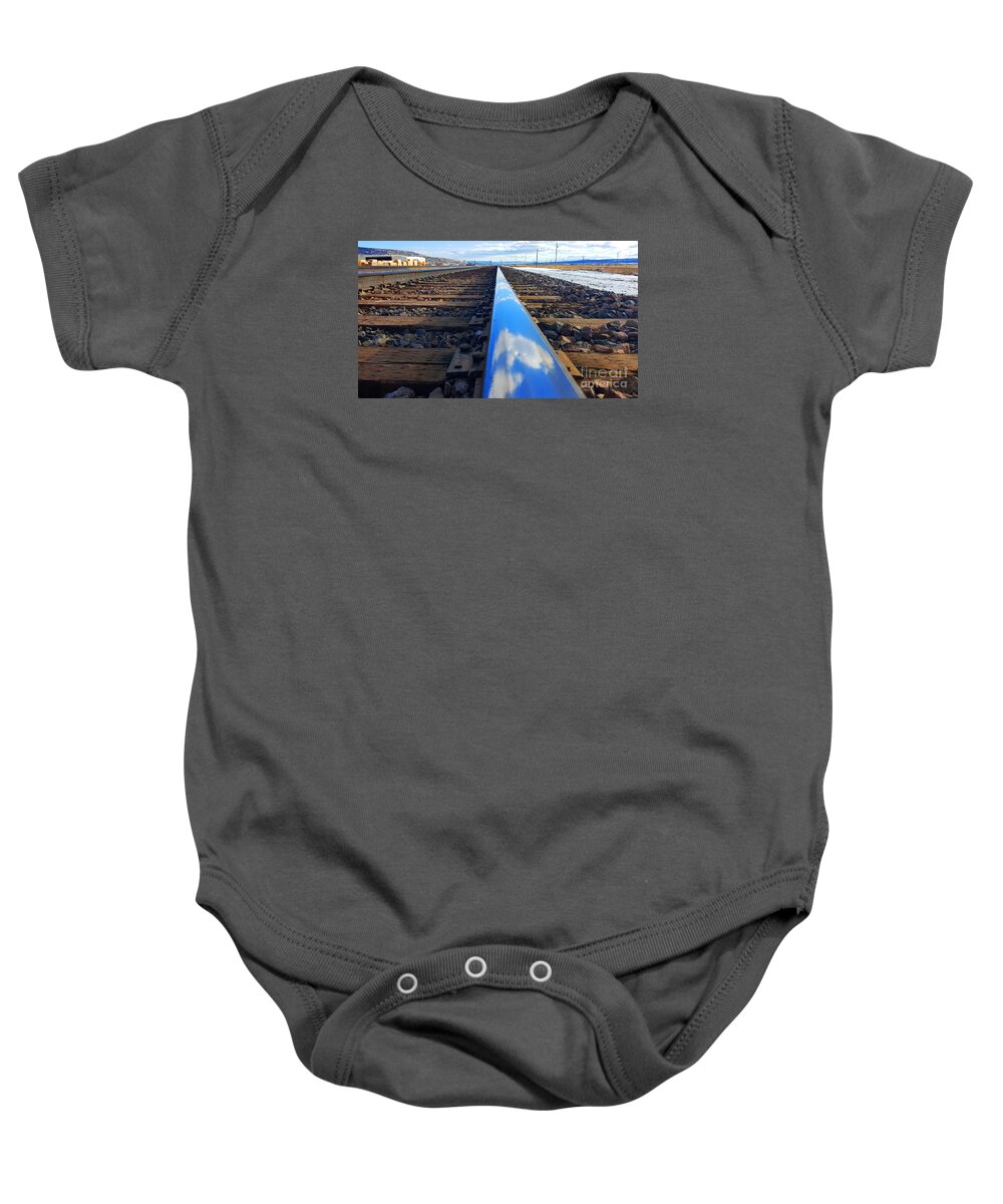 Southwest Landscape Baby Onesie featuring the photograph Clouds on the rail by Robert WK Clark