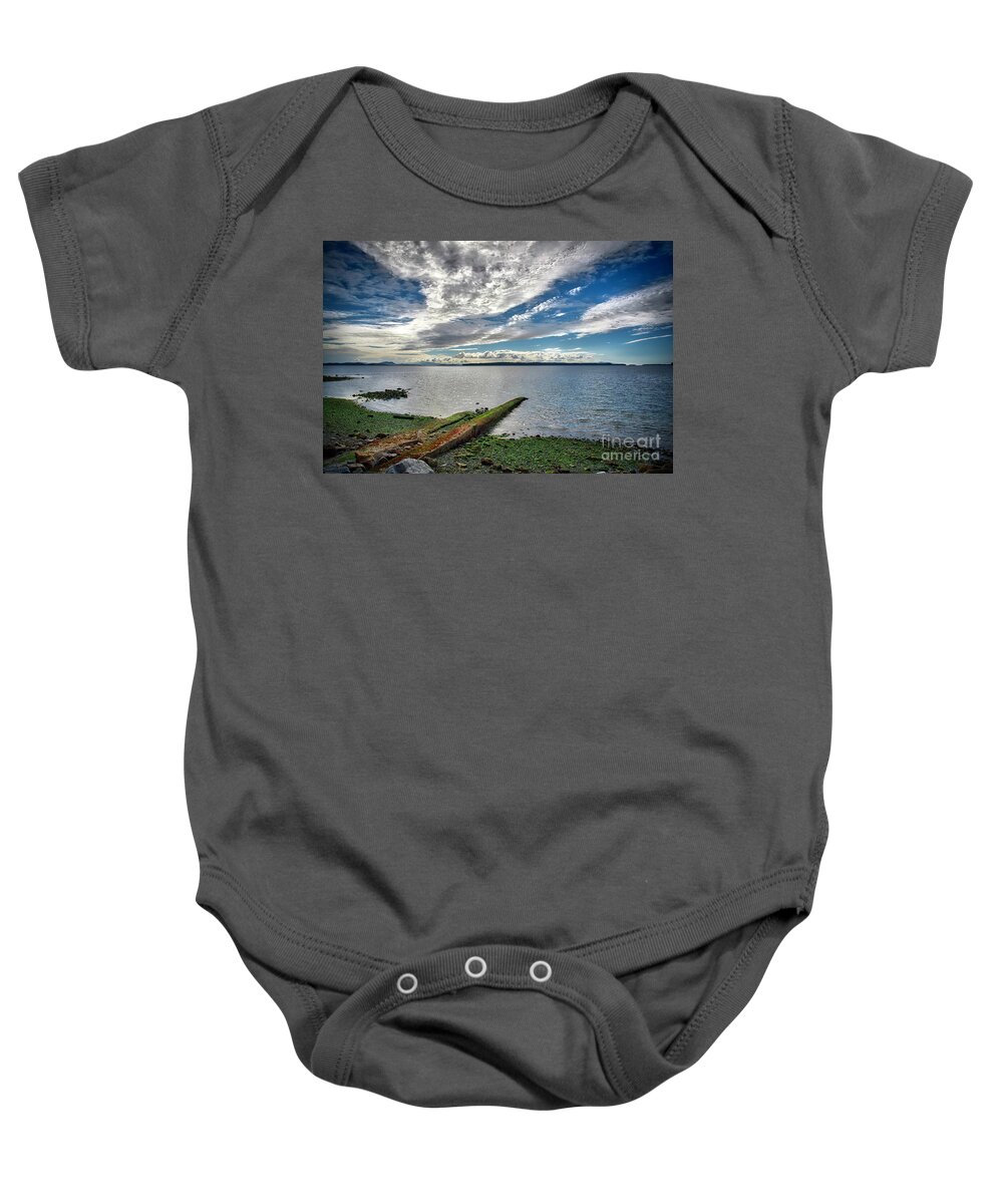 Clouds Baby Onesie featuring the photograph Clouds Over The Bay by Barry Weiss