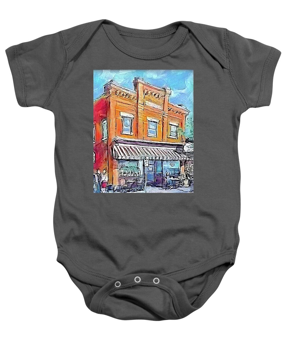 Painting Baby Onesie featuring the painting Coffee Coffee Coffee by Les Leffingwell