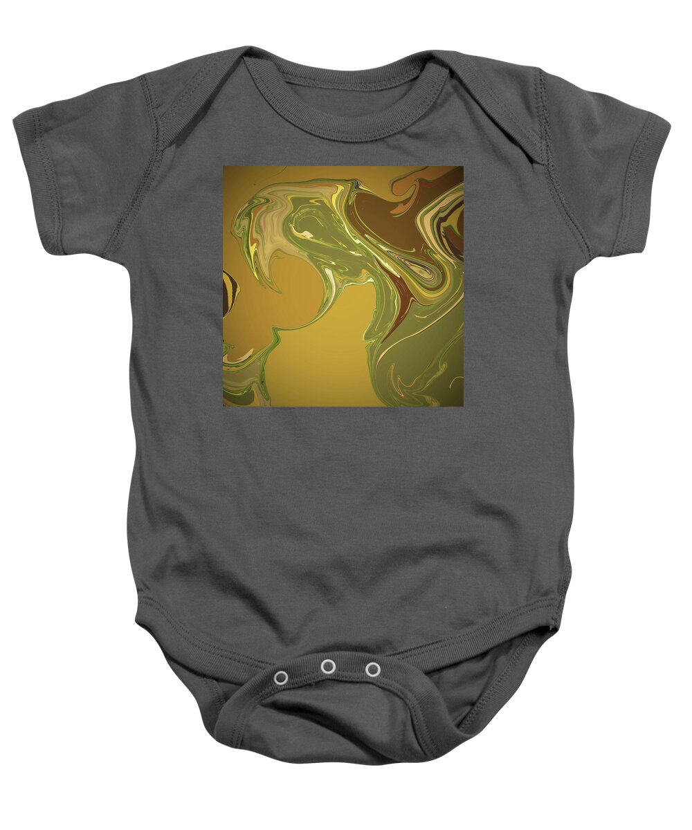 Marbled Papers Baby Onesie featuring the digital art Cognac and Cigars by Gina Harrison