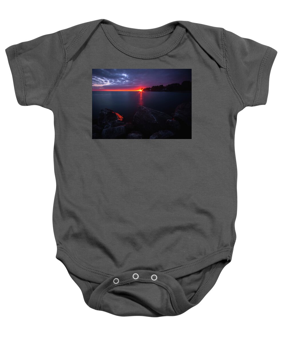 Sunset Baby Onesie featuring the photograph Colchester Sunset by Cale Best