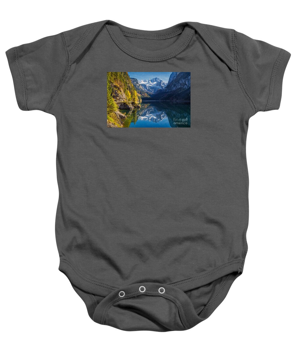 Dachstein Baby Onesie featuring the photograph Colors of Fall by JR Photography