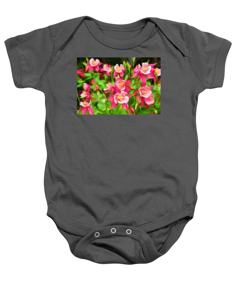 Painting Baby Onesie featuring the painting Columbine in the Quabbin by Mitchell R Grosky