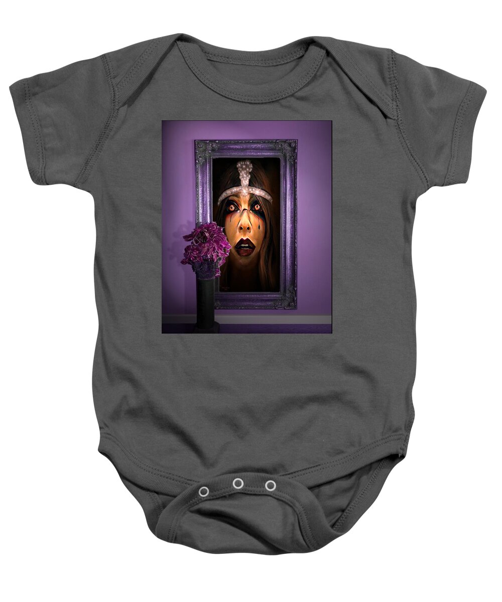 Digital Art Baby Onesie featuring the digital art Come with Me, If you Dare by Artful Oasis