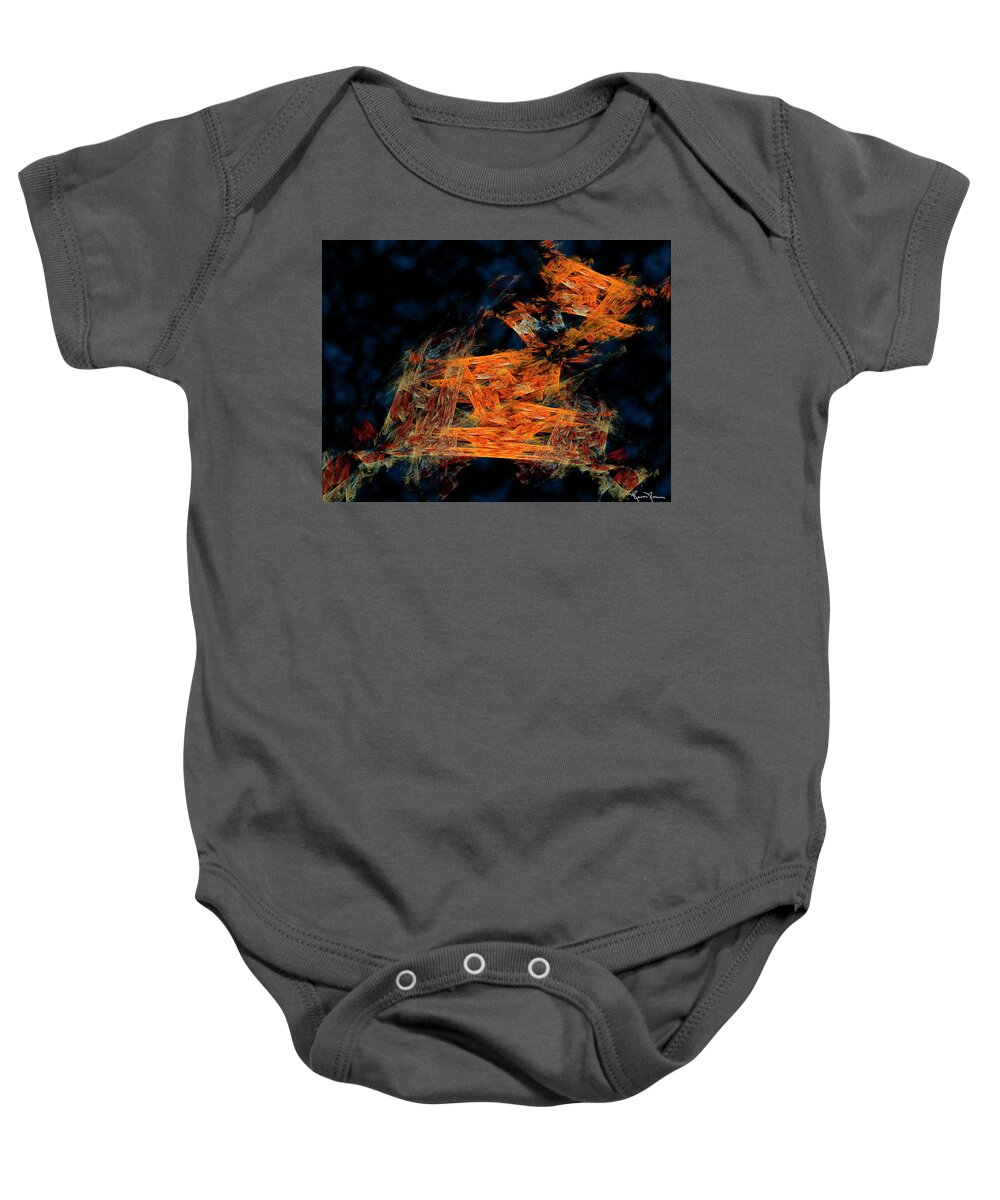 Fractal Art Baby Onesie featuring the digital art Coming Unwrapped by Rein Nomm