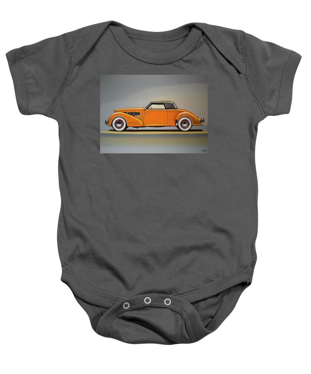 Cord 810 Baby Onesie featuring the painting Cord 810 1937 Painting by Paul Meijering