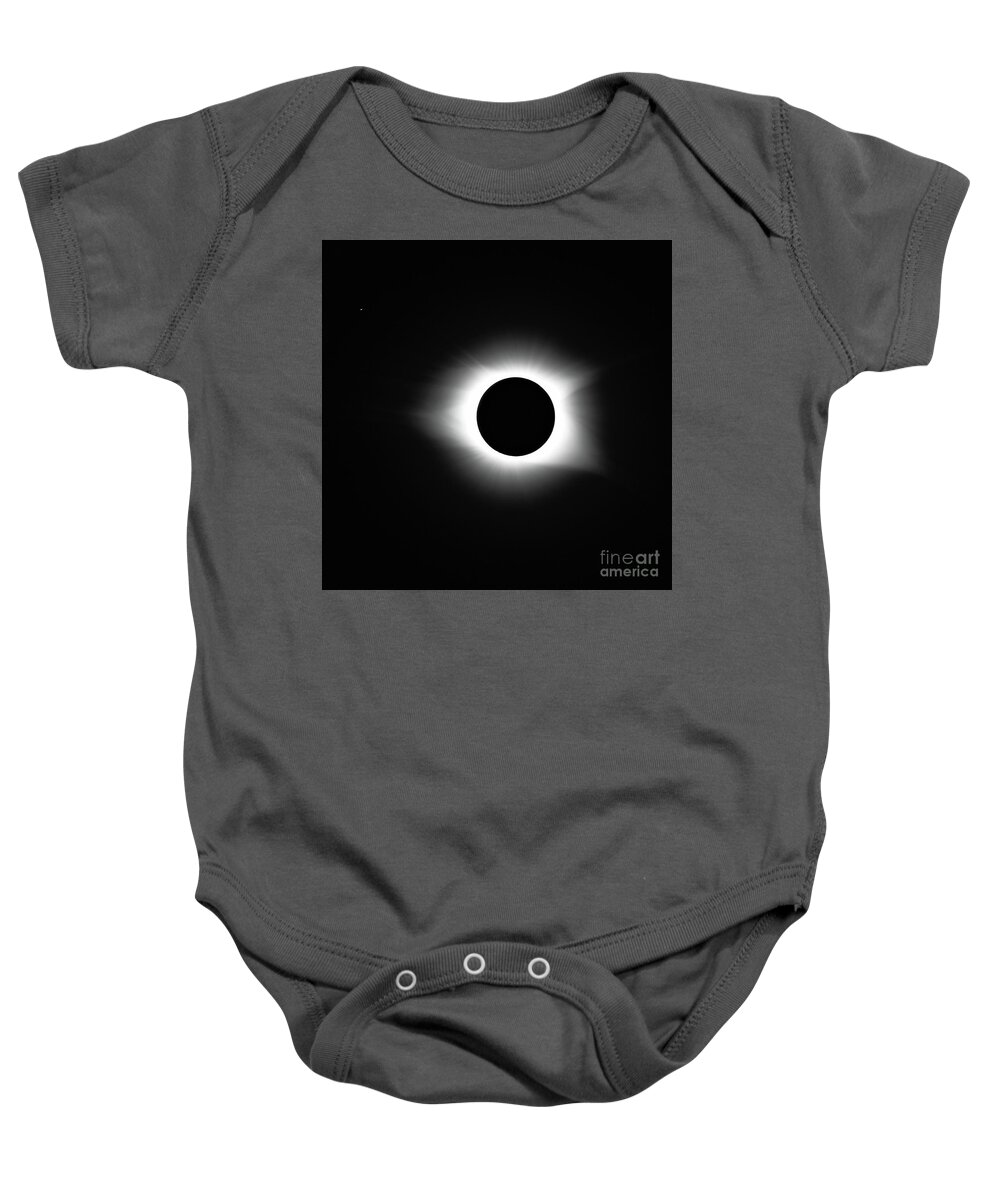 8-21-17 Baby Onesie featuring the photograph Totality 8-21-2017 by Charles Hite