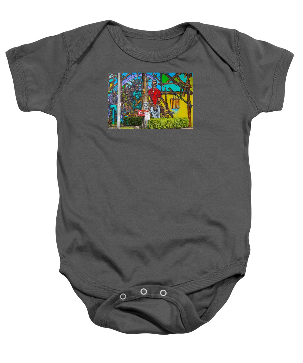 Calle Ocho Baby Onesie featuring the photograph Cuban Street Art by Dart Humeston