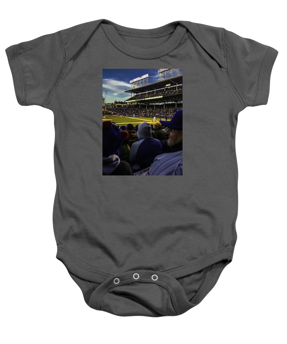 Cubs Baby Onesie featuring the photograph Cubs Game by Britten Adams