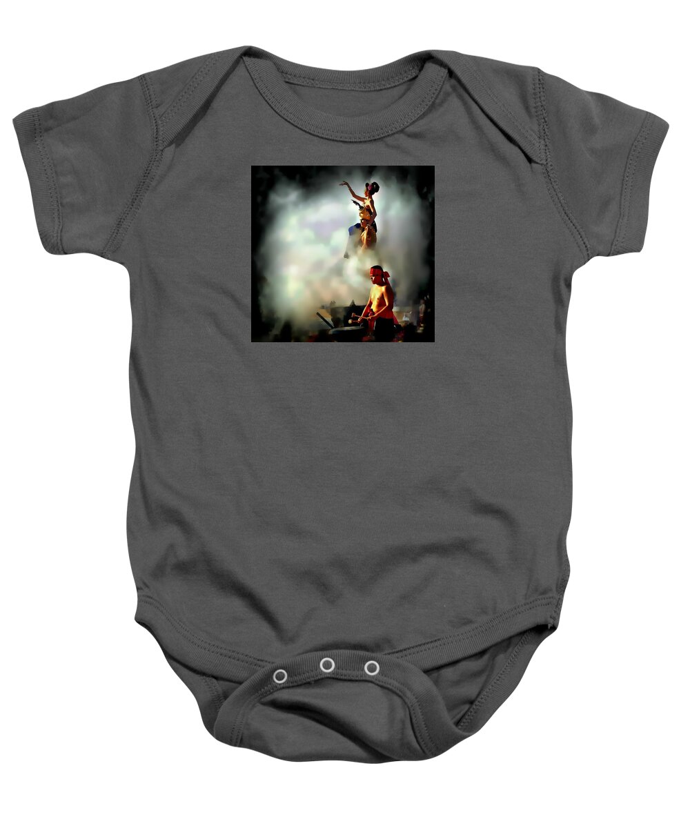 Culture Baby Onesie featuring the photograph Culture In The Mist by Ian Gledhill