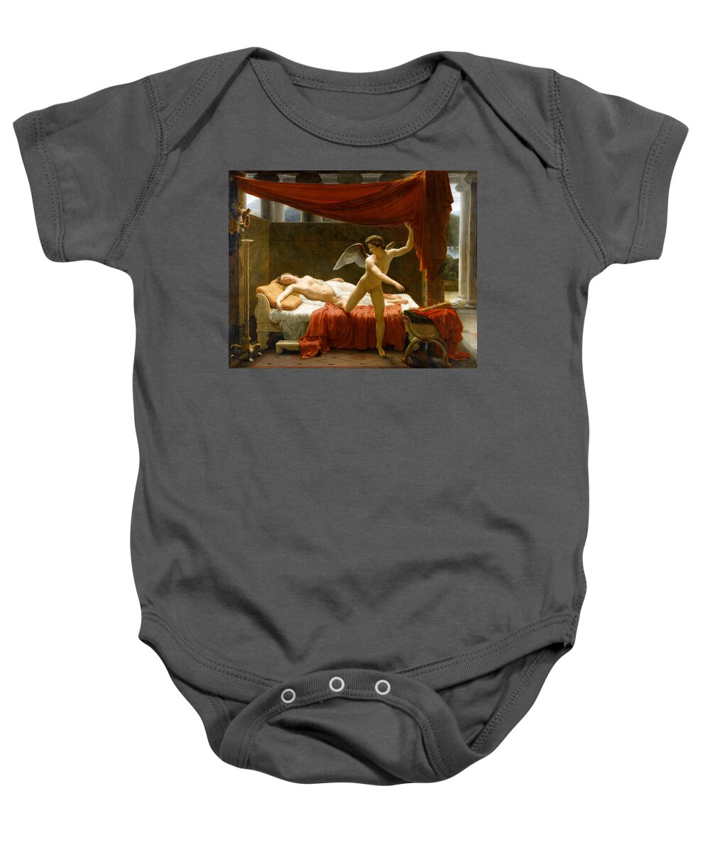 Francois-edouard Picot Baby Onesie featuring the painting Cupid and Psyche by Francois-Edouard Picot