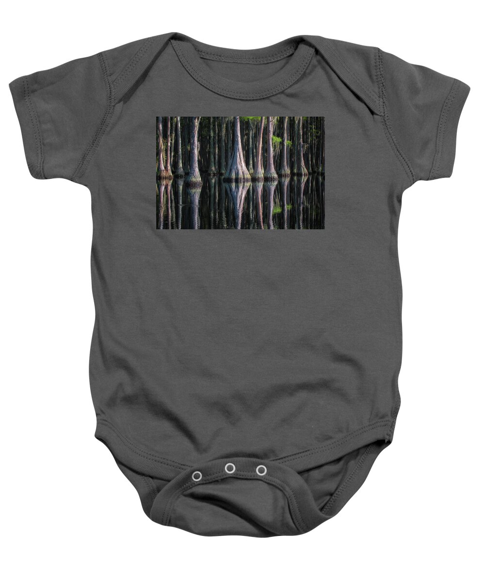 Abstract Baby Onesie featuring the photograph Cypress - 2 by Alex Mironyuk