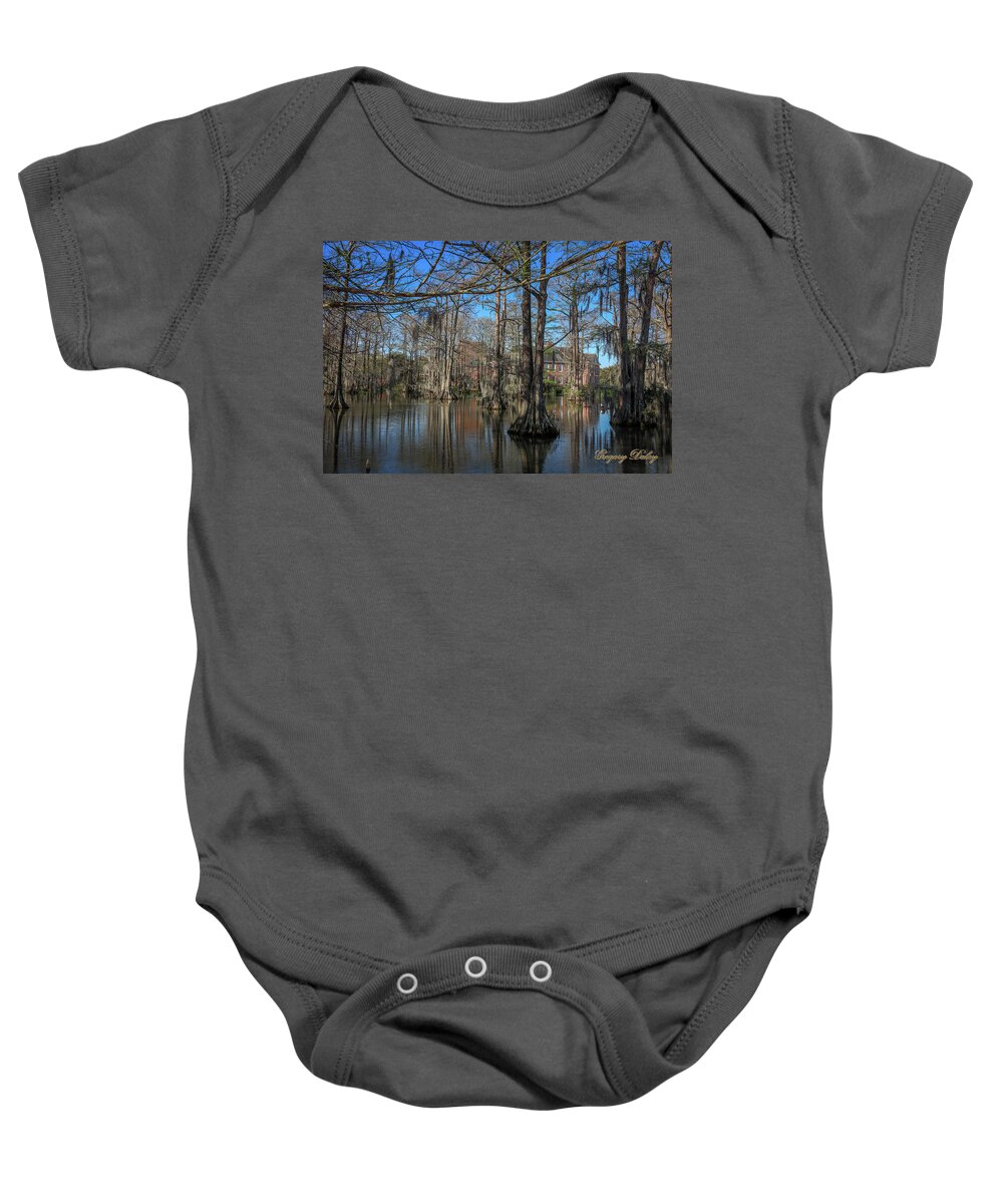 Ul Baby Onesie featuring the photograph Cyprus Lake 2 by Gregory Daley MPSA